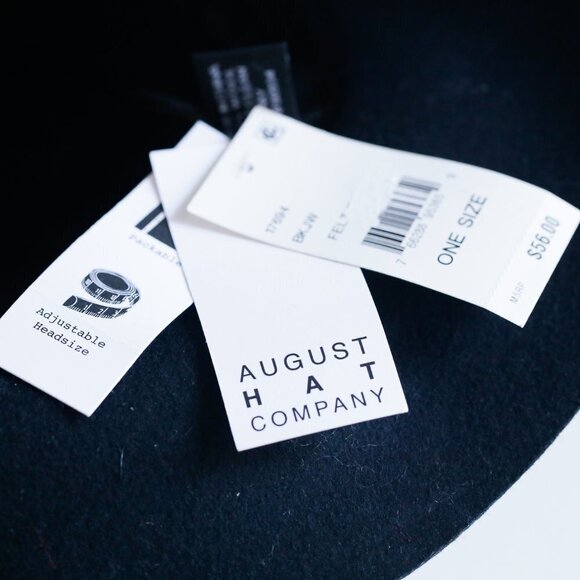 August Hat Company Black Wool Hat w Rhinestone - Picture 8 of 8